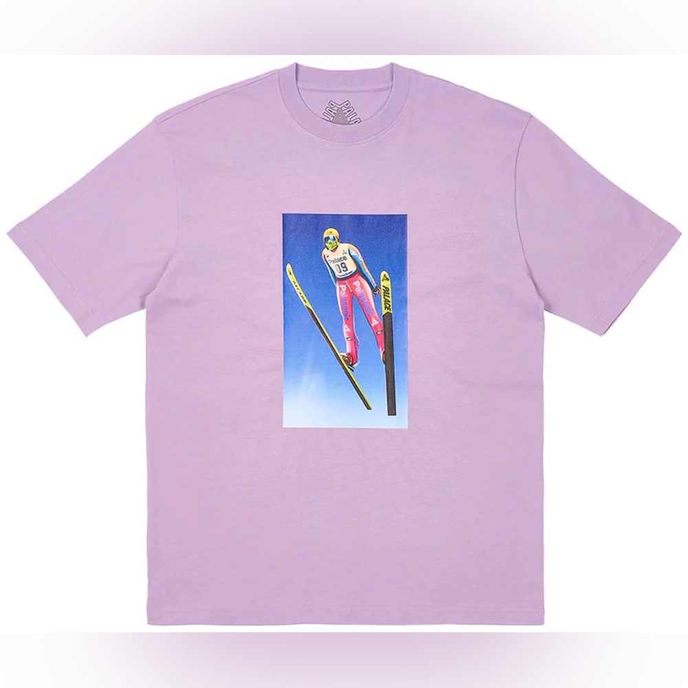 Palace Lift Off T-Shirt Ski Jumper Logo Light Purple Tee Men’s Size XL SS24